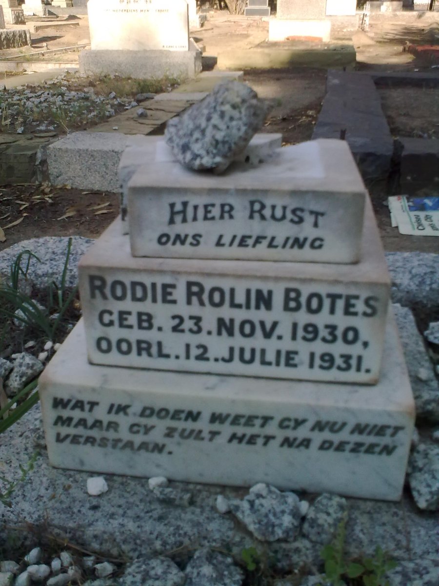 BOTES Rodie Rolin 1930-1931