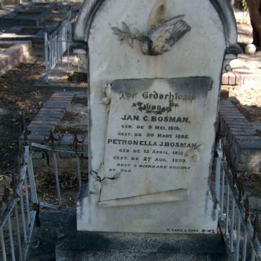 BOSMAN Jan C. 1818-1885 &amp; Petronella J. 1818-1899