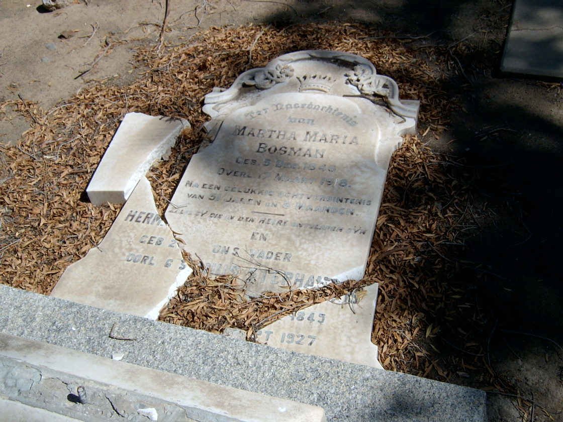 BOSMAN Hermanus Stephanus 1845-1927 &amp; Martha Maria 184?-1918