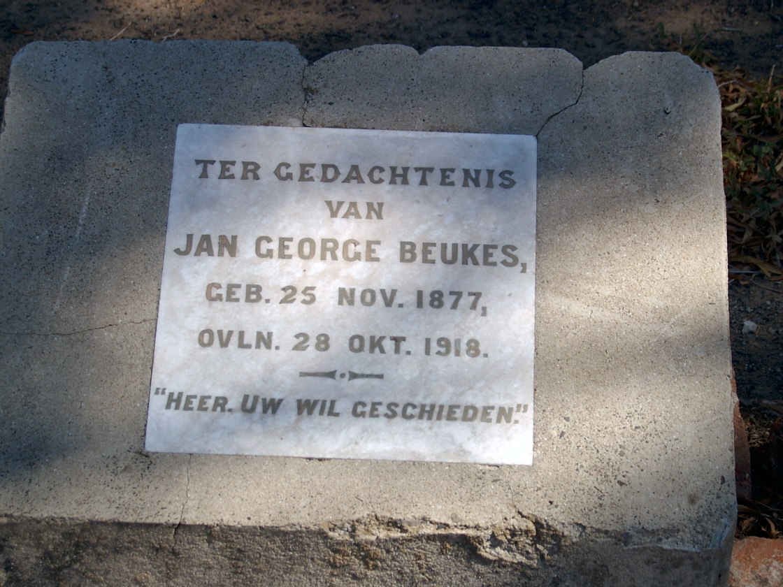 BEUKES Jan George 1877-1918