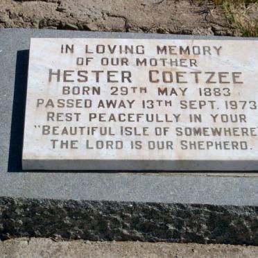 COETZEE Hester 1883-1973