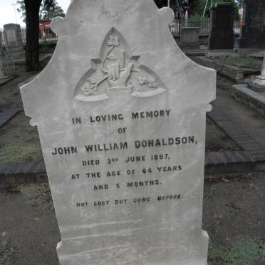 DONALDSON John William -1897