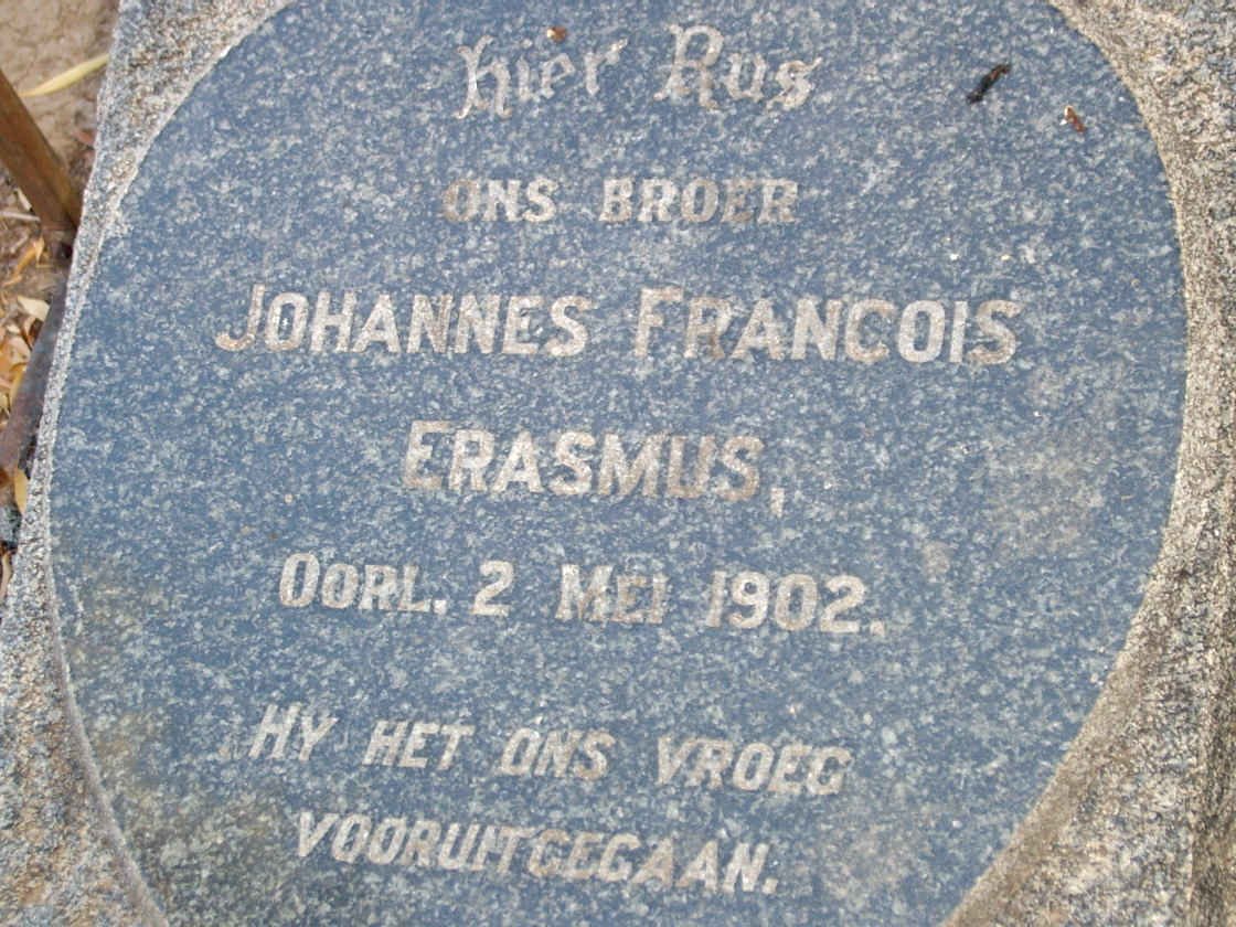 ERASMUS Johannes Francois -1902