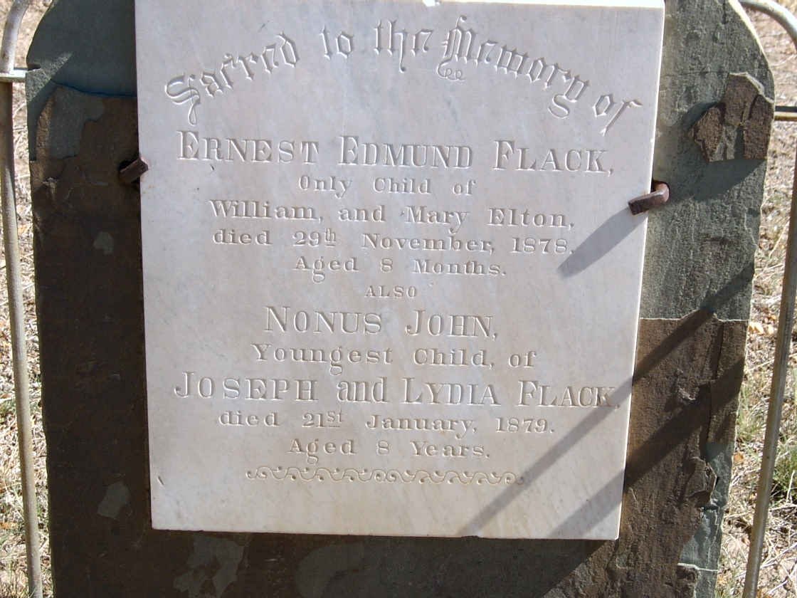 FLACK Ernest Edmund -1878 :: FLACK Nonus John -1879