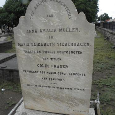FRASER Anna Amalia nee MULLER :: FRASER Maria Elizabeth nee SIEBERHAGEN