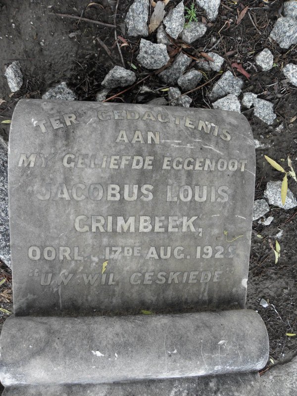 GRIMBEEK Jacobus Louis -1925
