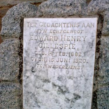 GILLESPIE Edward Henry 1882-1920