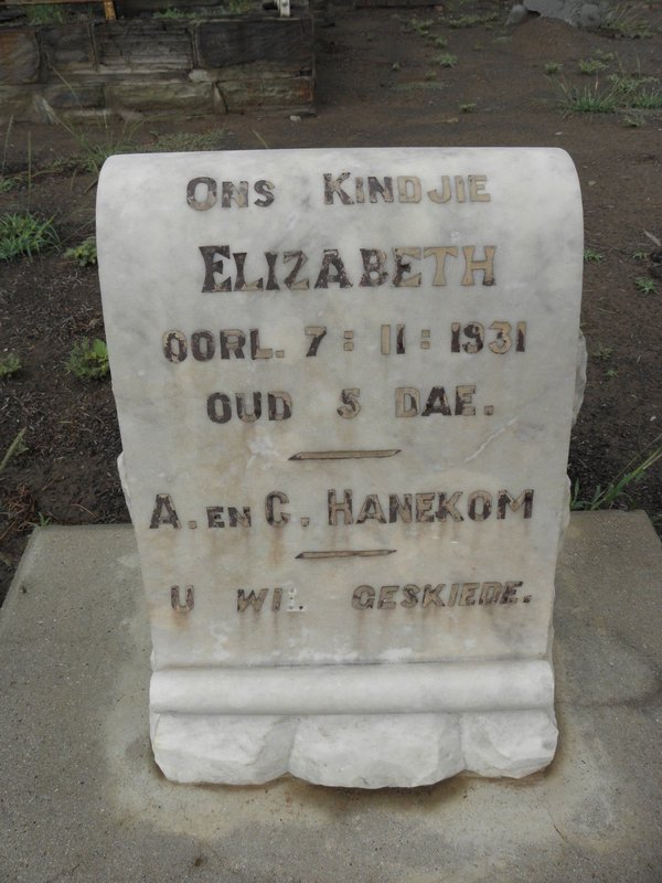 HANEKOM Elizabeth -1931