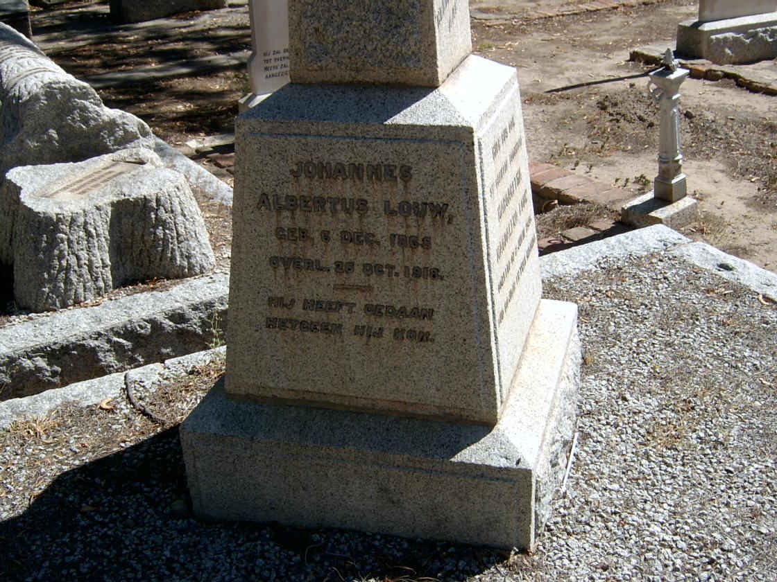 LOUW Johannes Albertus 1865-1918