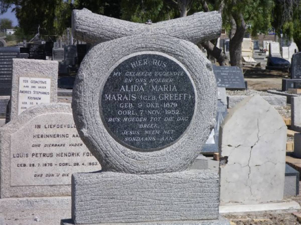 MARAIS Alida Maria nee GREEFF 1879-1952