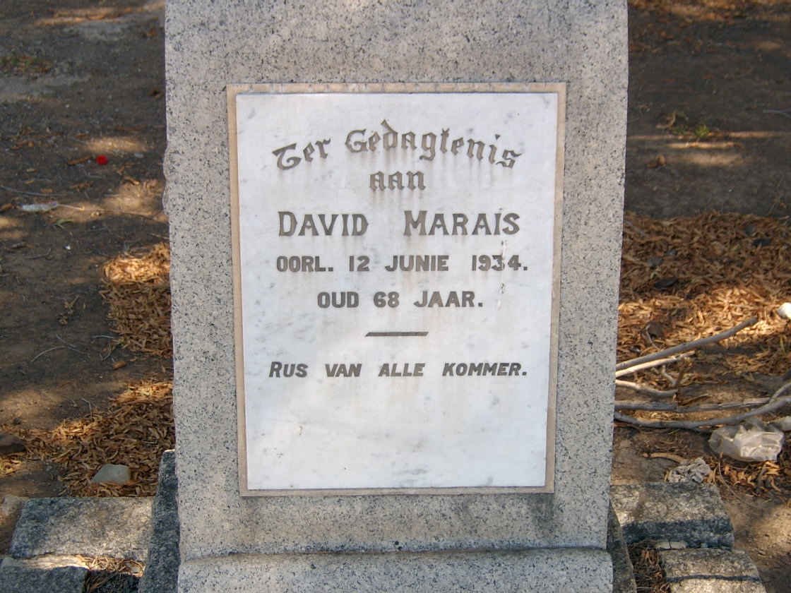 MARAIS David -1934