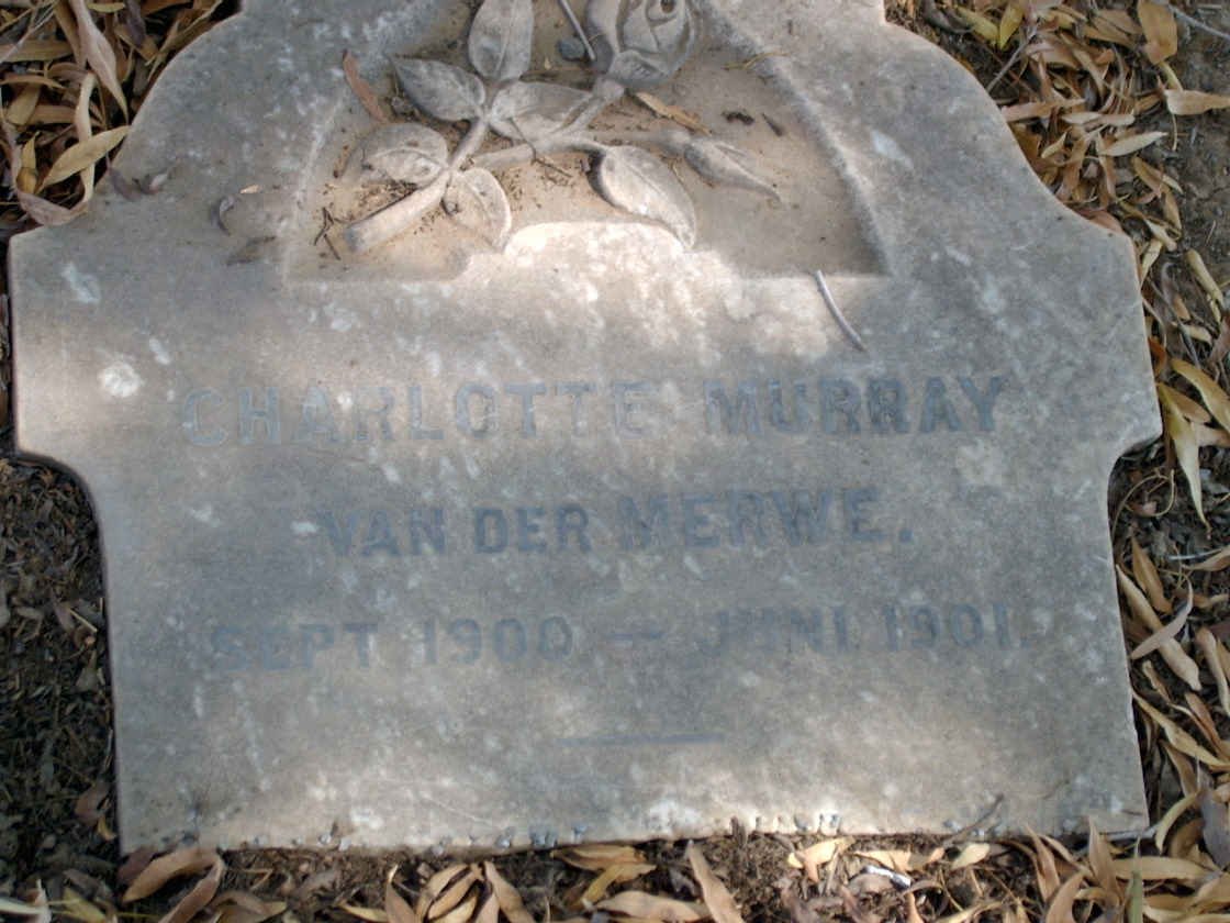 MERWE Charlotte Murray, van der 1900-1901