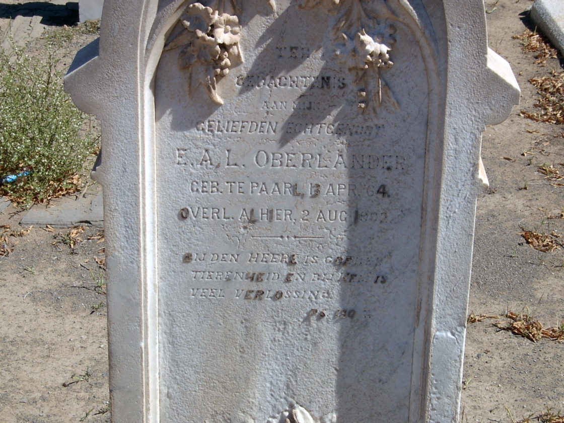 OBERLANDER E.A.L. 1864-1902