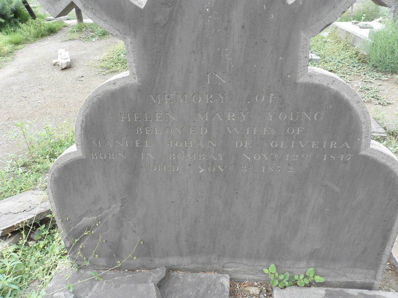 OLIVEIRA Helen Mary nee YOUNG 1847-1872