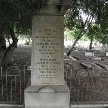 PIENAAR Jacobus Francois -1909 &amp; Margaretha Elizabeth -1878