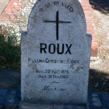ROUX Helena Christina 1875-1963