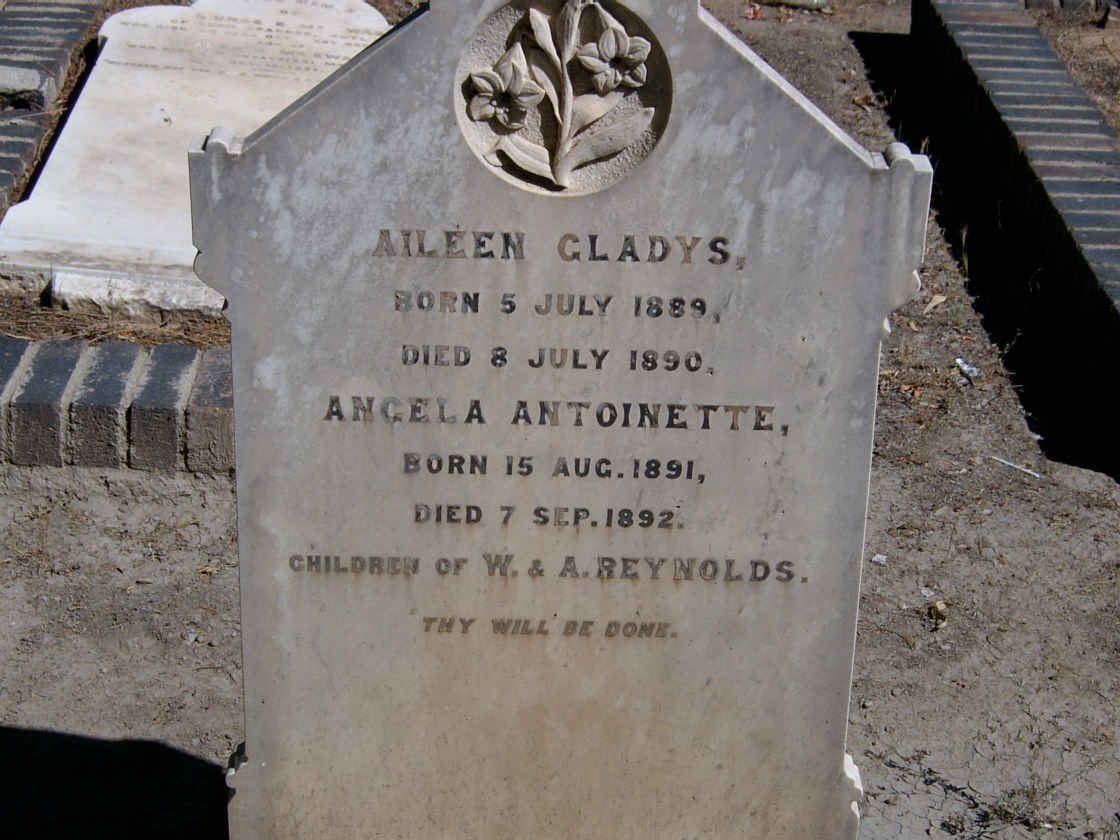 REYNOLDS Aileen Gladys 1889-1890 :: REYNOLDS Angela Antoinette 1891-1892