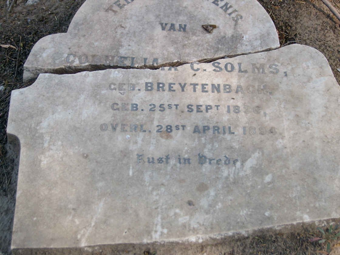 SOLMS Cornelia C. nee BREYTENBACH 1830-1894