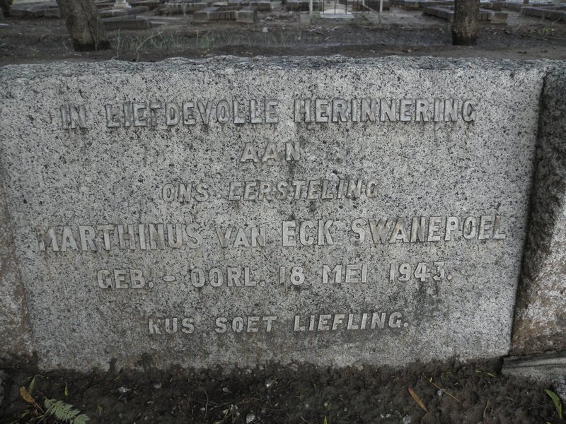 SWANEPOEL Marthinus Van Eck 1943-1943