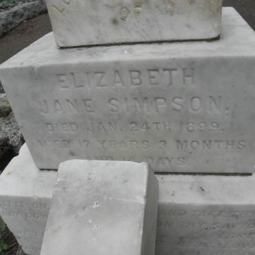 SIMPSON Elizabeth Jane -1899