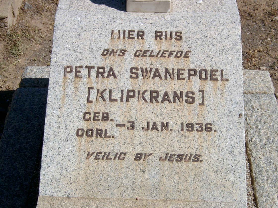 SWANEPOEL Petra 1936-1936