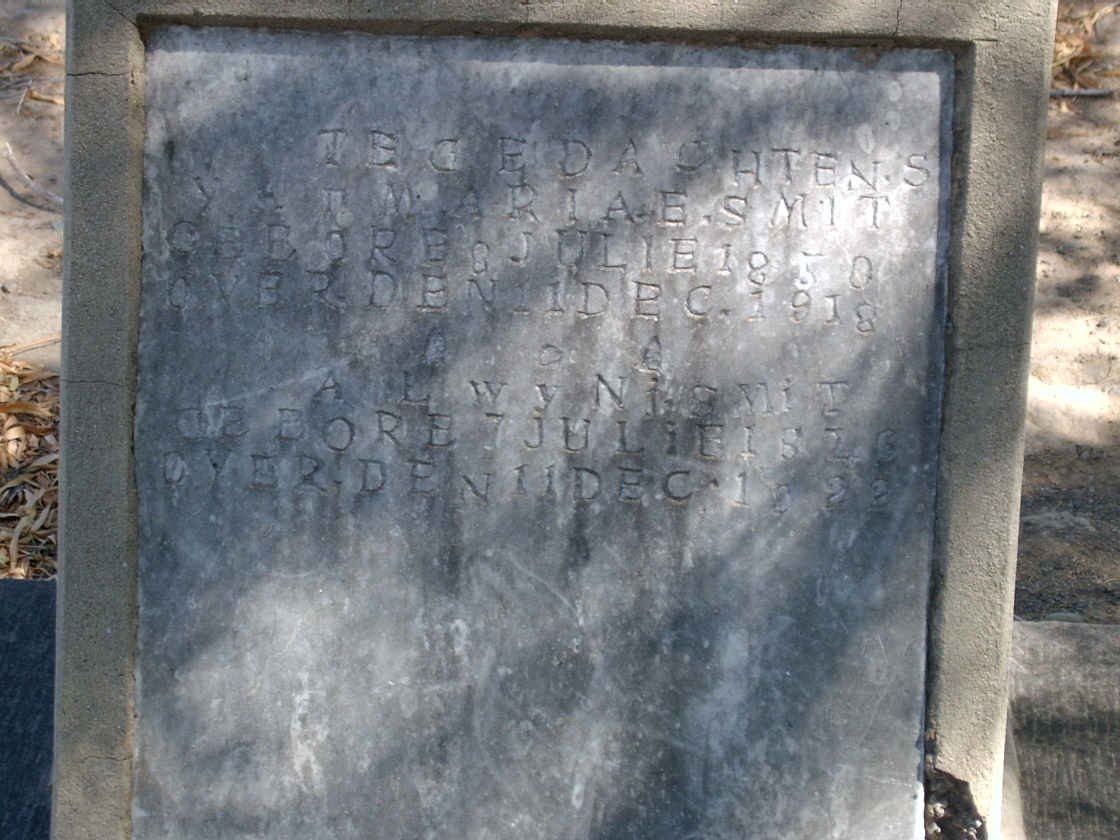SMIT Alwyn 1826-1922 &amp; Maria E. 1850-1918