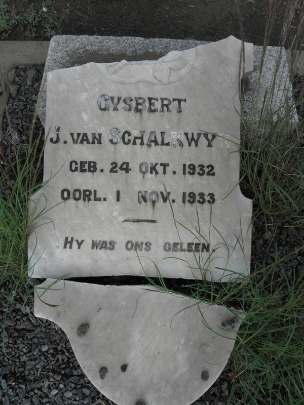 SCHALKWYK Gysbert J., van 1932-1933