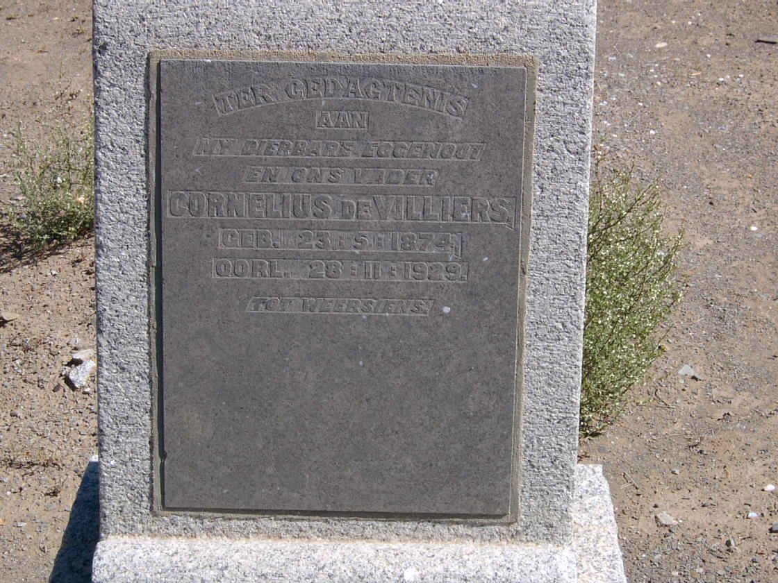 VILLIERS Cornelius, de 1874-1929