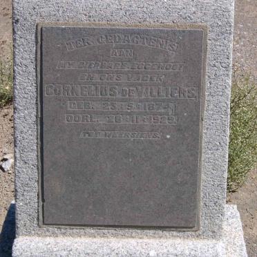 VILLIERS Cornelius, de 1874-1929
