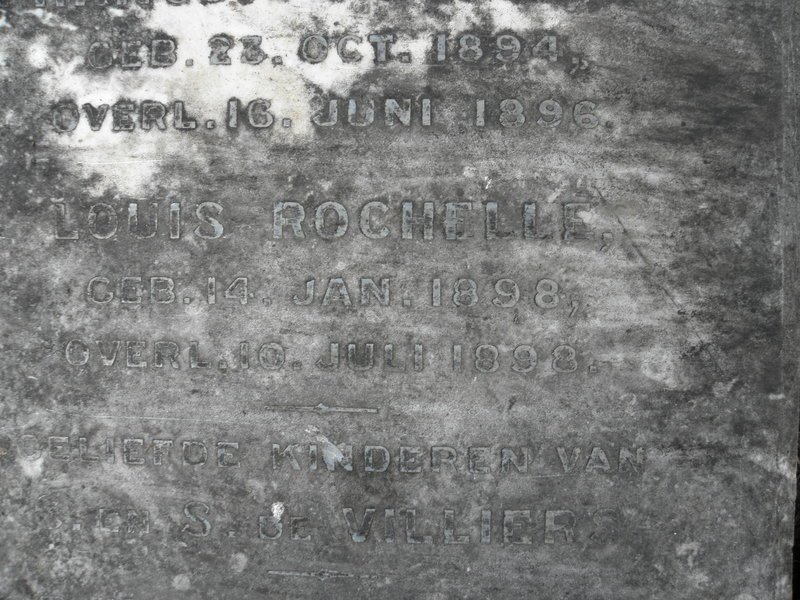 VILLIERS Louis Rochelle, de 1898-1898