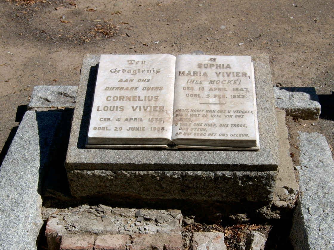 VIVIER Cornelius Louis 1838-1908 &amp; Sophia Maria MOCKE 1847-1923