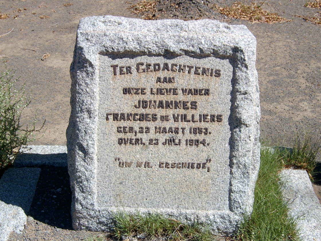 VILLIERS Johannes Francois, de 1853-1904