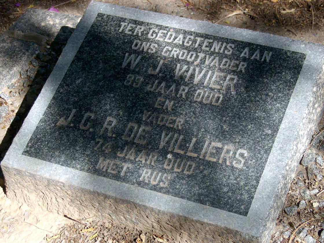 VIVIER W.J.  :: DE VILLIERS J.C.R.
