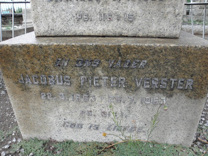VERSTER Jacobus Pieter 1863-1963