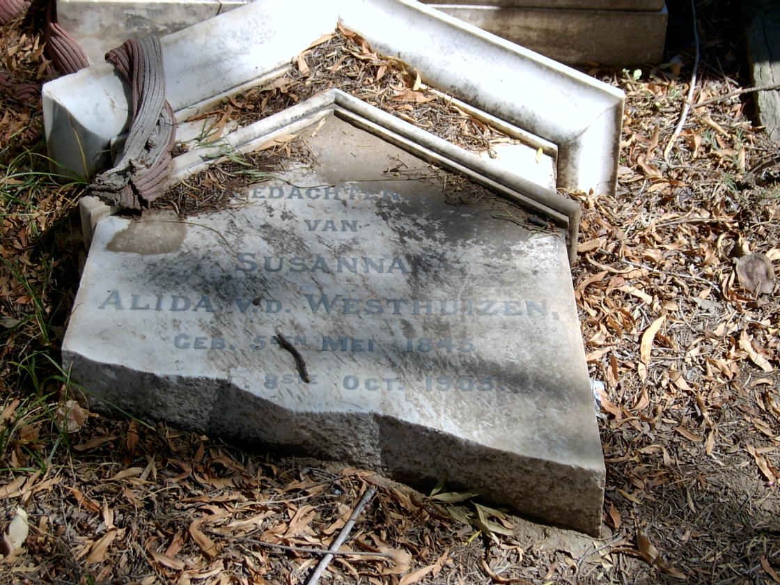 WESTHUIZEN Susanna Alida, v.d. 1845-1905