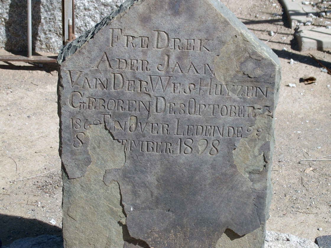 WESTHUIZEN Fredrek Aderjaan, van der 1869-1898
