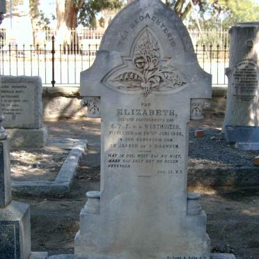 WESTHUIZEN Elizabeth, van der -1900