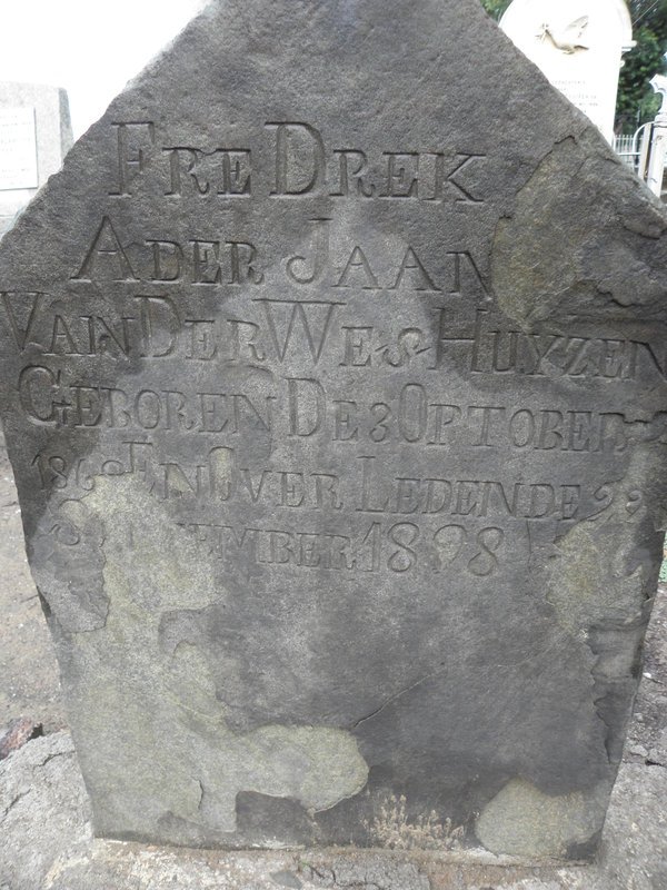 WESHUYZEN FreDrek Ader Jaan, van der 186?-1898
