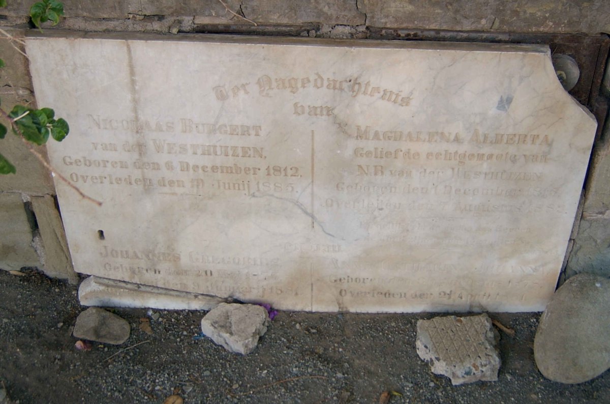 WESTHUIZEN Nicolaas Burgert, van der 1812-1885 &amp; Magdalena Alberta ??-??