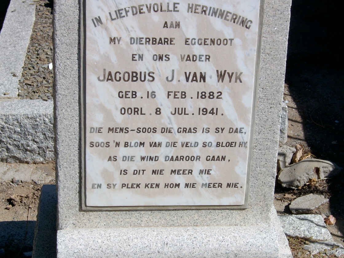 WYK Jacobus J., van 1882-1941