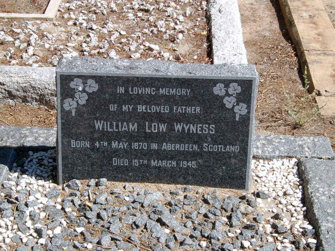 WYNESS William Low 1870-1945