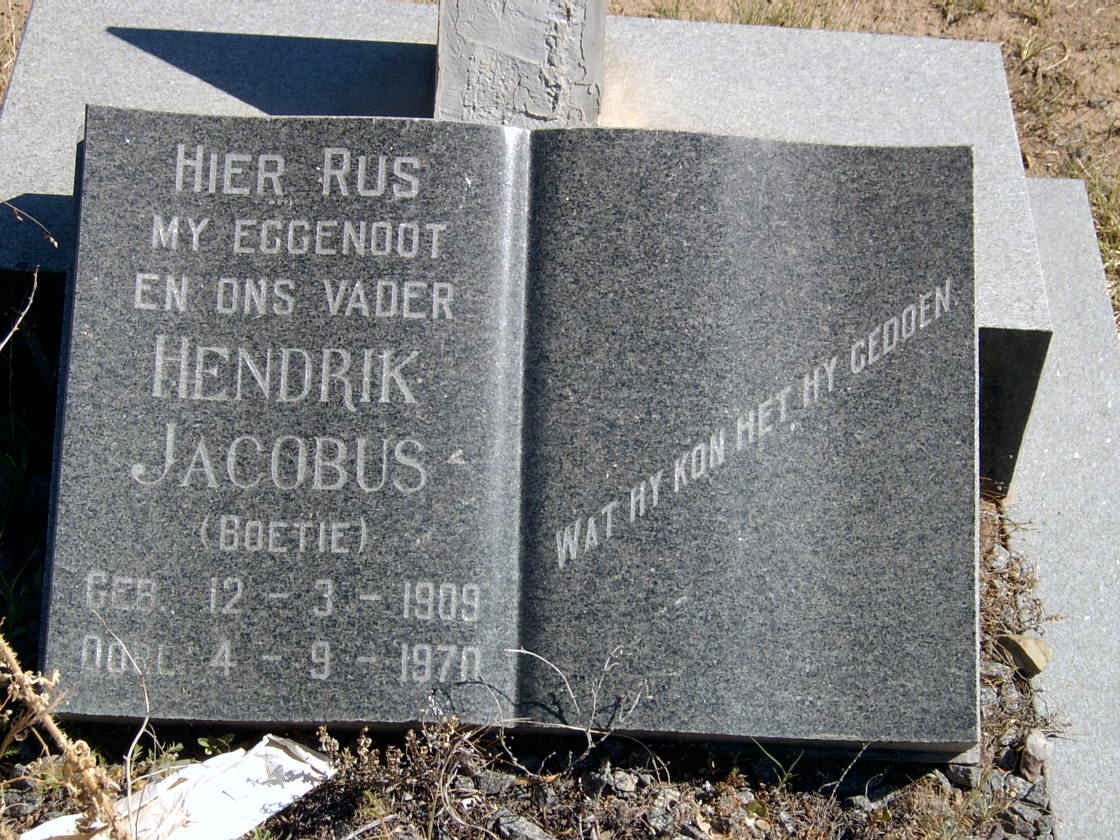 ? Hendrik Jacobus 1909-1970