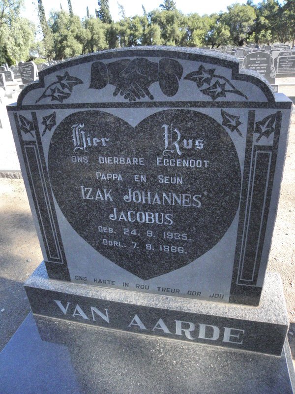 AARDE Izak Johannes Jacobus, van 1935-1966