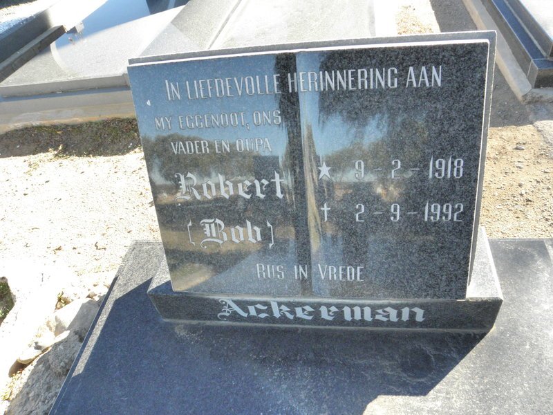 ACKERMAN Robert 1918-1992
