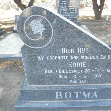 BOTMA Eddie nee GILLESPIE 1921-1976