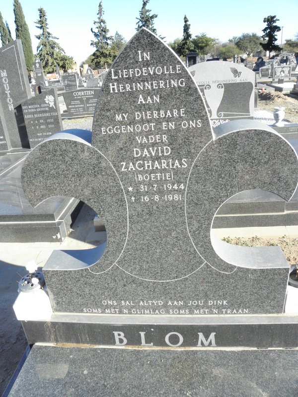 BLOM David Zacharias 1944-1981
