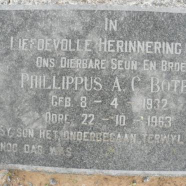 BOTES Phillippus A. C. 1932-1963
