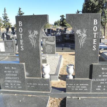 BOTES Antonie Johannes Christoffel 1914-1997 &amp; Elizabeth Maria DE BRUYN 1912-1987