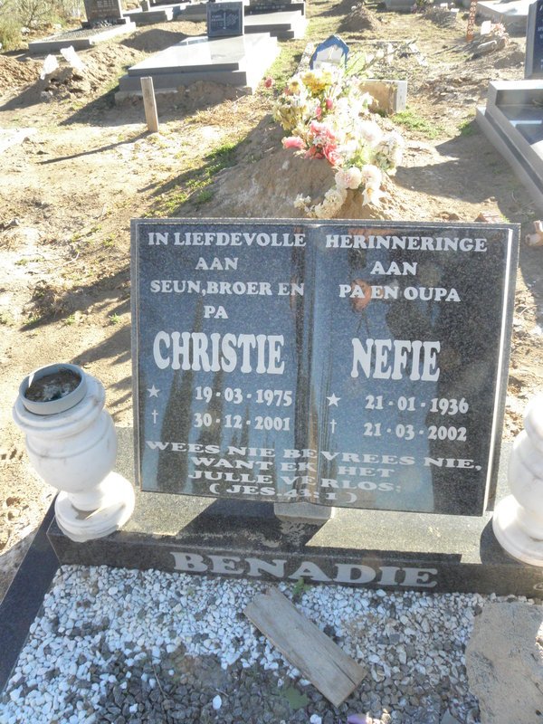 BENADIE Nefie 1936-2002 &amp; Christie 1975-2001