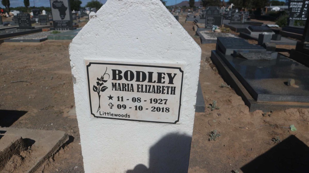 BODLEY Maria Elizabeth 1927-2018